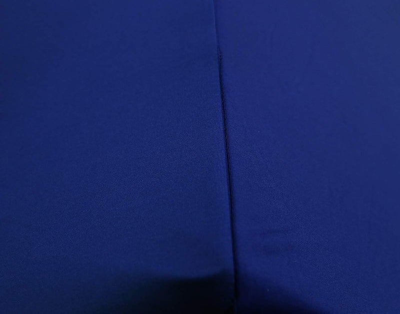 GFCC 4ft. Royal Blue Round Stretch Tablecloth Table Cover - Image 5